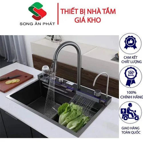 Bồn rửa chén 1 ngăn cao cấp 5 chế độ Royal Sanp 7545a