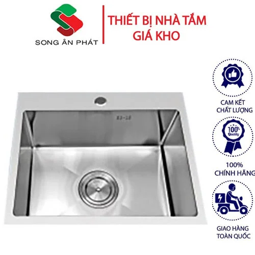 Bồn rửa chén inox 1 hố nhỏ Royal Sanp kt50x45cm