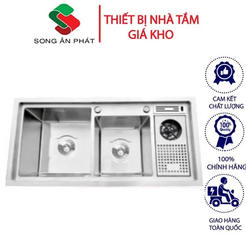 Bồn rửa chén inox 304 cao cấp Royal Sanp kt 100x48cm