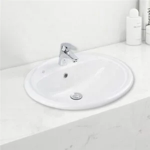 Lavabo Rửa Mặt Oval Âm Bàn Dương Vành LB34